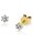 0,40 ct -Diamant Solitaire Ohrstecker Paar, 6er Krappenfassung, Gelbgold 585/ooo 14K, Brillanten - River E - IF Lupenrein