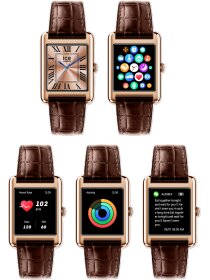 ICE smart TKS 2.0 roségoldfarben Leder Dunkelbraun