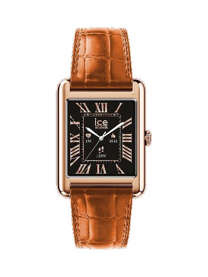 ICE smart TKS 2.0 roségoldfarben Leder Braun