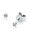 0,10 ct -Diamant Solitaire Ohrstecker Paar, Zargenfassung, Weißgold 585/ooo 14K, Brillanten - Top Wesselton - VS1