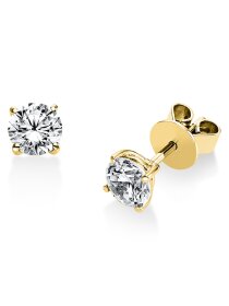 1,00 ct -Diamant Solitaire Ohrstecker Paar, 4er...