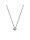 0,10 ct -Diamant Solitaire Collier, Zargenfassung, Weißgold 585/ooo 14K, Brillant - Top-Wesselton - VS2