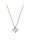 1,00 ct -Diamant Solitaire Collier, 4er Kreuz-Krappenfassung, Gelbgold 750/ooo 18K, Brillant - Top-Wesselton - IF Lupenrein