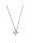 0,30 ct -Diamant Solitaire Collier, 4er Kreuz-Krappenfassung, Platin 950/ooo, Brillant - Top-Wesselton - SI1