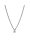 0,05 ct -Diamant Solitaire Collier, 4er Eck-Krappenfassung, Weißgold 585/ooo 14K, Brillant -River E - IF Lupenrein