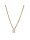 0,10 ct -Diamant Solitaire Collier, 4er Eck-Krappenfassung, Gelbgold 750/ooo 18K, Brillant -River D - IF Lupenrein