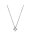 0,07 ct -Diamant Solitaire Collier, 4er Kreuz-Krappenfassung, Platin o. Weißgold