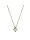 0,15 ct -Diamant Solitaire Collier, 4er Kreuz-Krappenfassung, Gelbgold