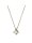 0,20 ct -Diamant Solitaire Collier, 4er Kreuz-Krappenfassung, Gelbgold