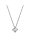 0,40 ct -Diamant Solitaire Collier, 4er Kreuz-Krappenfassung, Platin o. Weißgold