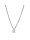 0,10 ct -Diamant Solitaire Collier, 4er Eck-Krappenfassung, Platin o. Weißgold