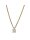 0,20 ct -Diamant Solitaire Collier, 4er Eck-Krappenfassung, Gelbgold