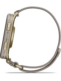Venu® X1 Softgold mit Titanrückseite und ComfortFit-Nylonarmband