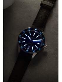 MARUS 2.0 Edition Küste dunkelblau Band Hybrid schwarz