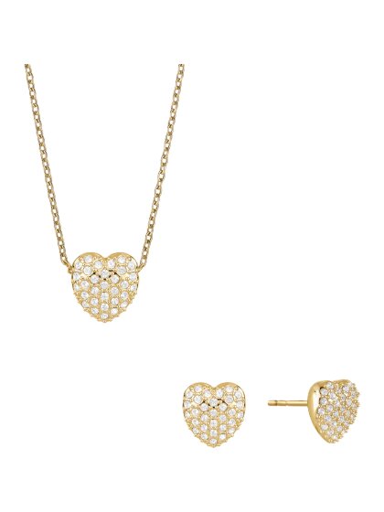 Valentines Set Herz Edelstahl goldf.