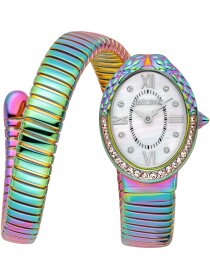 Signature Snake, Fiore, Rainbow Color, White MOP