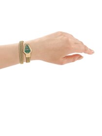 Signature Snake, Fiamma, Gold Color, Dark Green