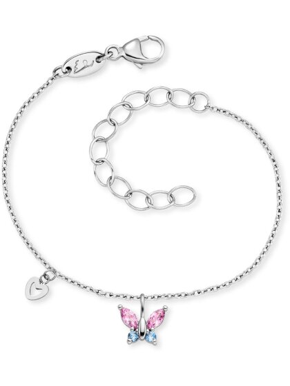 Mädchen Armband Edelstahl Schmetterling mit Zirkonia