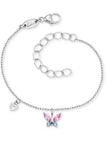 Mädchen Armband Edelstahl Schmetterling mit Zirkonia