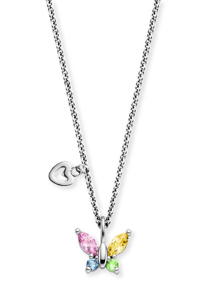 Kette Mädchen Schmetterling Zirkonia Edelstahl
