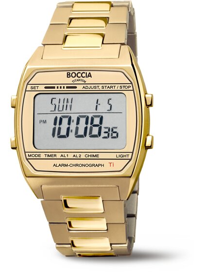 Digitaluhr Titan goldf.