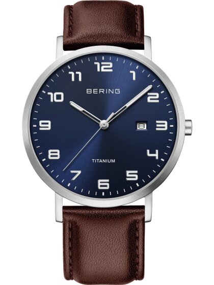 Titanium Blau Lederband