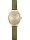Classic oval goldf. Leder olive
