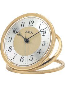 Tischuhr Funk gold und silber Optik