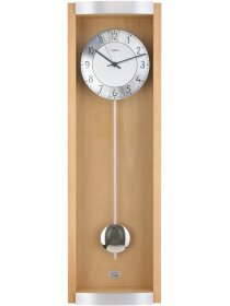 Funkwanduhr Pendeluhr Buche Massivholz,...