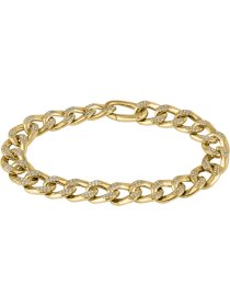 Panzer Armband Sterlingsilber vergoldet mit Zirkonia
