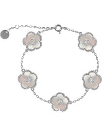Armband Blumen Sterlingsilber mit Perlmutt/Zirkonia