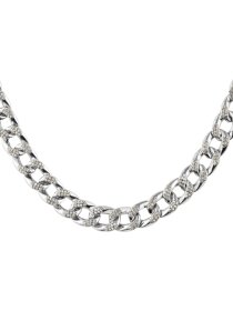Panzer-Collier Sterlingsilber mit Zirkonia