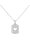 Kette Herz Plakette Sterlingsilber mit Zirkonia