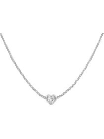 Kette Herz Sterlingsilber mit Zirkonia Kugelkette