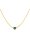 Kette Herz Sterlingsilber vergoldet mit Malachit und Zirkonia Kugelkette