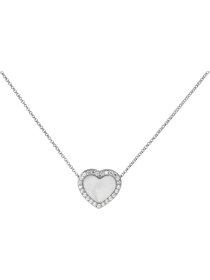 Kette Herz Sterlingsilber mit Perlmutt und Zirkonia