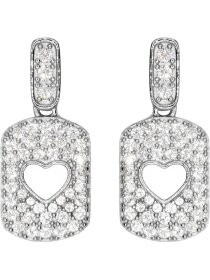 Ohrstecker Herz Sterlingsilber mit Zirkonia Pavée