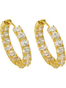 Creolen Sterlingsilber vergoldet mit Zirkonia