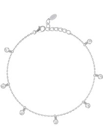 Spotlight Fußkettchen 925Silber Zirkonia