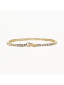 Tennis Club Armband 925Silber Zirkonia 18 K vergoldet