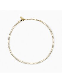 Mini Tennis Fußkettchen 925Silber 18 K vergoldet