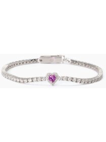 Love Affair Tennisarmband 925Silber synth. Turmalin...