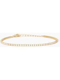 Mini Tennis Armband 925Silber 18 K vergoldet
