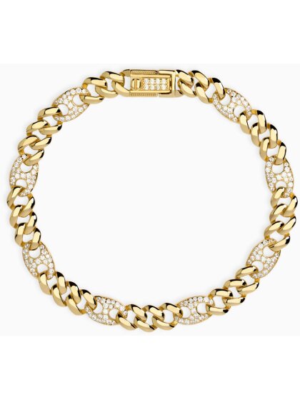 Privilegio Armkette 925Silber 18 K vergoldet Zirkonia