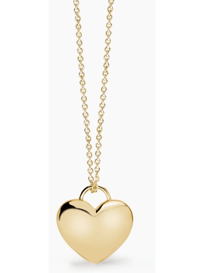 Feeling Halskette 925Silber 18K vergoldet Herz