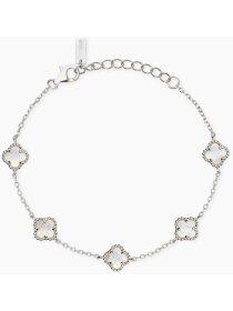 Jasmine Armkette 925Silber Kleeblätter Perlmutt