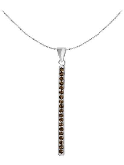 Kette Sterlingsilber mit Zirkonia dunkel