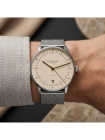 NAOS Automatik sandbraun Band Milanaise