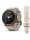fēnix® 9 Pro – inReach®, 43 mm, AMOLED Sapphire,  Autumn Gold Titan mit Leder-Armband Bone + Silikon-Armband Creme/French Gray