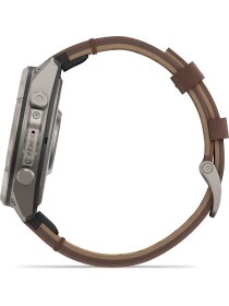 fēnix® 9 Pro – inReach®, 47mm, AMOLED Sapphire,  Titan mit Leder-Armband Walnuss + Silikon-Armband Kieselgrau/Silbergrau